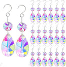 20 Pieces 38mm Crystal Prisms Chandelier Rounded Pear Ornament Pendants Crystal Beads Hanging Glass Crystal Chandelier Prisms for Wedding Party Tree Garlands Decoration DIY Jewelry by GreenHaven Gardens