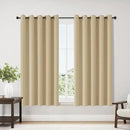 ChrisDowa Blackout Curtains 70 inches Wide for Bedroom - 2 Panels Set Extra Wide Grommet Thermal Insulated Room Darkening Curtains for Living Room (Biscotti Beige, 70 x 63 Inch) by CozyNest Decor