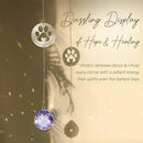 Dog Memorial Gifts, Unique Loss of Pet Sympathy Idea, Purple Crystal Ball Rainbow Suncatcher with Paw Print for Cat or Dog Remembrance and Bereavement by GreenHaven Gardens