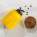 Canister Sets for Kitchen, Kitchen Canisters for Countertop with Airtight Wood Lid, Ceramic Food Storage Containers and Sugar Container for Coffee, Flour, Tea, Candy, Cookie, Spice by CozyNest Decor