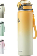 Enerbone 32 oz Insulated Water Bottle, Stainless Steel Bottle with Carrying Strap, Double-Wall Vacuum Insulation Design, Leakproof Sports Bottle with Straw, Keep Drinks Cold or Hot for Hours by CozyNest Decor