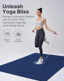 YOTTOY Large Yoga Mat (75 * 52 * 1/2inch),Extra Wide TPE Exercise Mat,Non-Slip Workout Mat for Pilates, Fitness, Barefoot, Home Gym Studio with Strap and Towel by TinyTreasures Baby Boutique