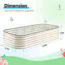 Quictent Galvanized Raised Garden Bed Kit Tall, 6x3x1.5 ft Oval Large Planting Box Rubber Strip Edging, for Vegetables Outdoor Strengthened by Crossbar (Beige) by GreenHaven Gardens