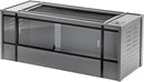 New Age Pet ECOFLEX 60-Inch Mojave Reptile Lounge in Grey- Durable, Moisture-Resistant Wood Plastic Composite Habitat with Vented Side Panels, Removable Sliding Glass Doors & Lock by CozyNest Decor