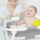 Collapsible Baby Bathtub,Baby Bath Tub with Soft Cushion & Thermometer,Baby Bathtub Newborn to Toddler 0-36 Months,Portable Travel Baby Tub by TinyTreasures Baby Boutique