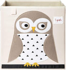 3 Sprouts Toy Storage Organizer: Toy Box Cube Organizer for Playroom, Nursery - Foldable Storage Bin - Owl by TinyTreasures Baby Boutique
