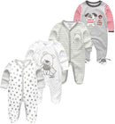 Kiddiezoom Baby and Toddler Boys'Snug Fit Footed One-Piece Romper Jumpsuit Cotton Cotton Footed Outfit by TinyTreasures Baby Boutique