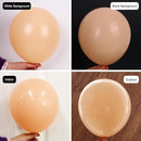 RUBFAC 129pcs Nude Balloons Different Sizes 18 12 10 5 Inch, Boho Beige Apricot Balloon Garland Arch Kit for Party Decoration Gender Reveal Graduation Wedding Anniversary Baby Shower Party Supplies by TinyTreasures Baby Boutique