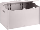 Amazon Basics Kids Toy Box, Wooden Organizer Storage Chest, Gray, 30" x 18" x 19" by CozyNest Decor