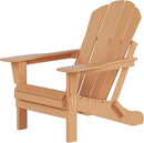 WO Home Furniture Adirondack Chairs Table Set of 3 PCS Outdoor Folding Chairs Coffee Table Weather/UV Resistant for Lawn, Garden, Bon Fire, Balcony (Teak) by GreenHaven Gardens