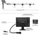 SUNTHIN Outdoor Solar String Lights, 48ft Solar Patio Lights with USB Rechargeable, Waterproof & Shatterproof Solar Powered Bulbs for Yard, Porch, Garden, Pool, Party, Camping by CozyNest Decor