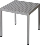 Plastic Outdoor Dining Table with Metal Legs, Weather Resistance, Home Patio Table, Restaraunt Outdoor Table, Quick Assembly (Grey) by GreenHaven Gardens