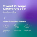 Indigo Wild Zum Clean Laundry Soap - Plant-Based Liquid Laundry Soap - Contains Baking Soda, Essential Oils & Saponified Coconut Oil - Sweet Orange Scent - 64 fl oz by TinyTreasures Baby Boutique