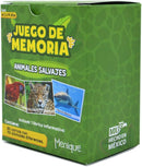 Menique Wild Animals Memory Matching Game – Spanish Edition – 80 Cards (40 Pairs) with Real Photos – Educational Game in Spanish for Kids and Adults – Includes Booklet by TinyTreasures Baby Boutique