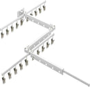 Hoimpro White 51" Clothes Drying Rack Retractable Foldable Wall Mounted, Tri-Fold Space Saving Collapsible for Hanging Clothing Coat, Ideal for Patio, Laundry Room Organization and Storage, Bathroom by CozyNest Decor