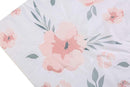 PINNKKU 4-Piece Crib Bedding Set for Boy & Girl, Includes Skirt, Blanket, Sheet & Diaper Bag, Floral, Standard Size by TinyTreasures Baby Boutique