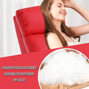 BestMassage | Recliner Chair | with 2 Point Massage Function | Pu Red | with Lumbar Support, Adjustable Push Back, Footrest & Padded Seat | Easy Assembly | for Living Room, Home Theatre by CozyNest Decor