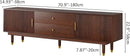 Mid Century Modern TV Stand for 75 inch TV, 70.9" Walnut TV Console with 2 Storage Cabinet & 2 Drawers, Entertainment Center, Media Console for Living Room/Bedroom by CozyNest Decor