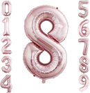 GOER 2 Pcs 42 Inch Rose Gold Foil Balloons Number 8,Huge Number Balloons for 8th 88th Birthday Party Supplies Anniversary Decorations by TinyTreasures Baby Boutique