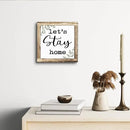Rustic Wooden “Let’s Stay Home” Sign – Wooden Plaques Sign Table Decor, Shelf or Desk Decor, Farmhouse Living Room and Family Room Decoration, Cozy Home Accent and Housewarming Gift by CozyNest Decor