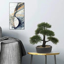Artificial Bonsai Tree Juniper Faux Plants Indoor Small Fake Plants Decor with Black Plastic Pots for Home Table Office Desk Bathroom Shelf Bedroom Living Room Farmhouse Decorations by GreenHaven Gardens