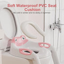 Potty Training Seat with Step Stool Ladder, Upgraded 2-in-1 Toddler Potty Training Toilet Seat with Non-Slip Step Splash Guard Handles and Waterproof Cushion, Toddler Potty Seat for Kids Boys Girls by TinyTreasures Baby Boutique