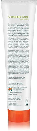 Himalaya Botanique Complete Care Toothpaste, Herbal, Peppermint Flavor, Fights Plaque, Freshens Breath, Fluoride Free, No Artificial Flavors, SLS Free, Cruelty Free, Foaming, 5.29 Oz, 1 Pack by CozyNest Decor