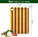 Titanium Cutting Board for Kitchen, Cutting Board Double Sided Food Grade, Pure Titanium and Natural Bamboo, with Deep Juice Grooves, Large Size 15.6”×11” by CozyNest Decor