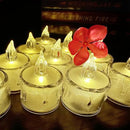 24-Pack Crystal Flameless Tea Lights – Battery Operated LED Candles with Realistic Flicker for Easter Decorations, Wedding Centerpieces, Halloween Party & Holiday Gift Box (Set of 24) by CozyNest Decor