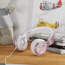 AILIHEN Kids Headphones, Headphones for School Girls Wired On-Ear Headsets with Microphone for Chromebook Laptop Computer, Foldable Adjustable Teen, Tangle-Free, 3.5mm Jack (Rose Gold) by TinyTreasures Baby Boutique