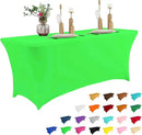 IVAPUPU 6FT Table Cloth for Rectangular Fitted Events Stretch Green Table Covers Washable Cover Spandex Tablecloth Protector for Party, Wedding, Cocktail, Banquet, Festival by CozyNest Decor