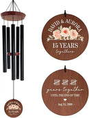 ASTARIN Personalized 20th 50th Anniversary Wind Chime, Happy Anniversary Wedding Valentine's Day Gift for Wife Husband Men Women Sister, Golden Anniversary Keepsake Decorations for Parents Couples by CozyNest Decor