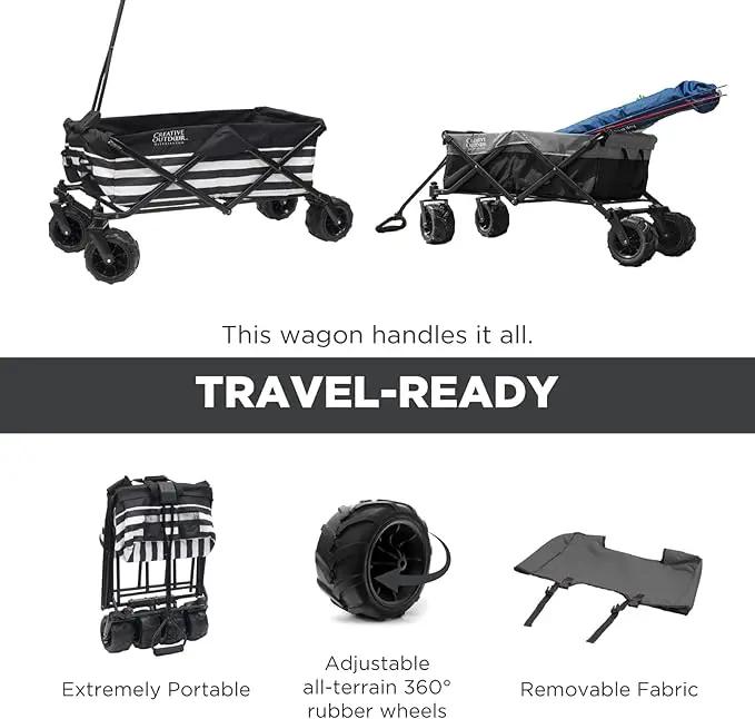 Creative Outdoor Original Folding Wagon All-Terrain Wheels, photo 6 of 9