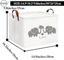 HIYAGON Baby Basket - Cute Elephant Toy Storage Bin Organizer Box Gift Basket for Boys and Girls (Love Elephants) by TinyTreasures Baby Boutique