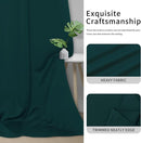 Easy-Going Blackout Curtains for Bedroom, Solid Thermal Insulated Grommet and Noise Reduction Window Drapes, Room Darkening Curtains for Living Room, 2 Panels(46x84 in, Deep Teal) by CozyNest Decor