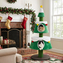 61.5" Christmas Tree Cat Tower with 2 Condos & Scratching Posts