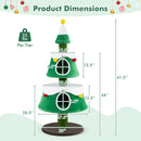 61.5" Christmas Tree Cat Tower with 2 Condos & Scratching Posts