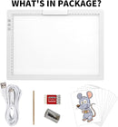 Rechargeable A4 Light Pad with Innovative Stand and Top Clip, Elice Wireless Bright Light Tracing Board Portable LED Artcraft Tracer Box for Drawing, Cricut Weeding Vinyl, Diamond Painting (White) by TinyTreasures Baby Boutique