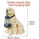 Garden Statues Dog Solar Hanging Light, Courtyard Resin Simulated Handicraft Dog Statue Ornament, Garden Yard Entrance Decoration. by GreenHaven Gardens