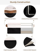 StorageWorks Narrow Storage Bins, Small Basket for Closet and Shelves, Fabric Organizer with Handles, Toilet Paper Storage, Black and White, 2-Pack by CozyNest Decor