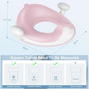 ANGELBLISS Baby Potty Training Toilet Seat with Soft Cushion Handles, Haute Collection, Double Anti-Slip Design and Splash Guard for Boys and Girls (Pink) by TinyTreasures Baby Boutique