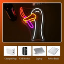 Silly Goose Neon Sign Dimmable Goose Knife Neon Signs for Wall Decor LED USB Powered Anime Neon Light Sign for Bedroom Room Club Restaurant Party Decoration Birthday Gifts by GreenHaven Gardens