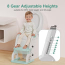Potty Training Seat with Step Stool Ladder, Upgraded 2-in-1 Toddler Potty Training Toilet Seat with Non-Slip Step Splash Guard Handles and Waterproof Cushion, Toddler Potty Seat for Kids Boys Girls by TinyTreasures Baby Boutique
