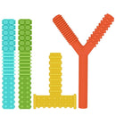 ERKOON Sensory Chew Toys for Autistic Children, 4 Pack Silicone Chewy Tube Oral Motor Tools for Sensory Kids with Autism, Biting, ADHD, SPD, Chewies with Special Needs, Teething Sticks Toys (4 Pack