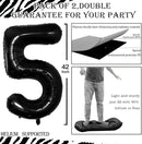 GOER Black Foil Balloons Number 5,Huge Number Balloons for 5th 15th 25th 35th 45th Birthday Party Supplies Anniversary Decorations (3 pcs,42 inch,32 inch,16inch) by TinyTreasures Baby Boutique