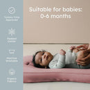Snuggle Me® Baby Lounger Curve (0-6 Months) - Premium Organic Cotton with Foam Core, Machine-Washable Cover, Buttery-Soft & Breathable Infant Lounger with Travel Bag (30 in x 20 in x 1.9 in) - Gumdrop by TinyTreasures Baby Boutique