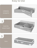 StorageWorks Extra Large Under Bed Storage Containers with Handles and Label Holder, 2 Pack Ultra-thick Fabric Underbed Bins, Closet Organizer for Clothes, Blankets, Sweater
