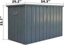 Domi Deck Box 200 Gallon, Waterproof Lockable Steel Outdoor Storage Container for Outside Cushions, Garden Tools and Pools Equipment(Gray) by GreenHaven Gardens