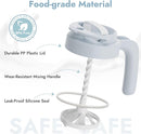 Papablic 32oz Formula Mixing Pitcher Lid, Breastmilk Pitcher Mixing Handle & Flip Locking Spout for Mixing Formula/Breastmilk/Protein Powder/Coffee, Blue by TinyTreasures Baby Boutique