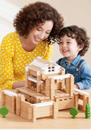 105Pcs Wooden Building Blocks Construction Set for Kids Ages 3-8,Preschool Learning Toys for Toddlers, Boys & Girls Birthday Gift, Educational STEM Toy by TinyTreasures Baby Boutique